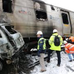 Burned train accident