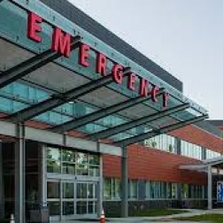 exterior of hospital emergency room