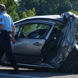 Dead Woman Dragged From Car Crash Scene